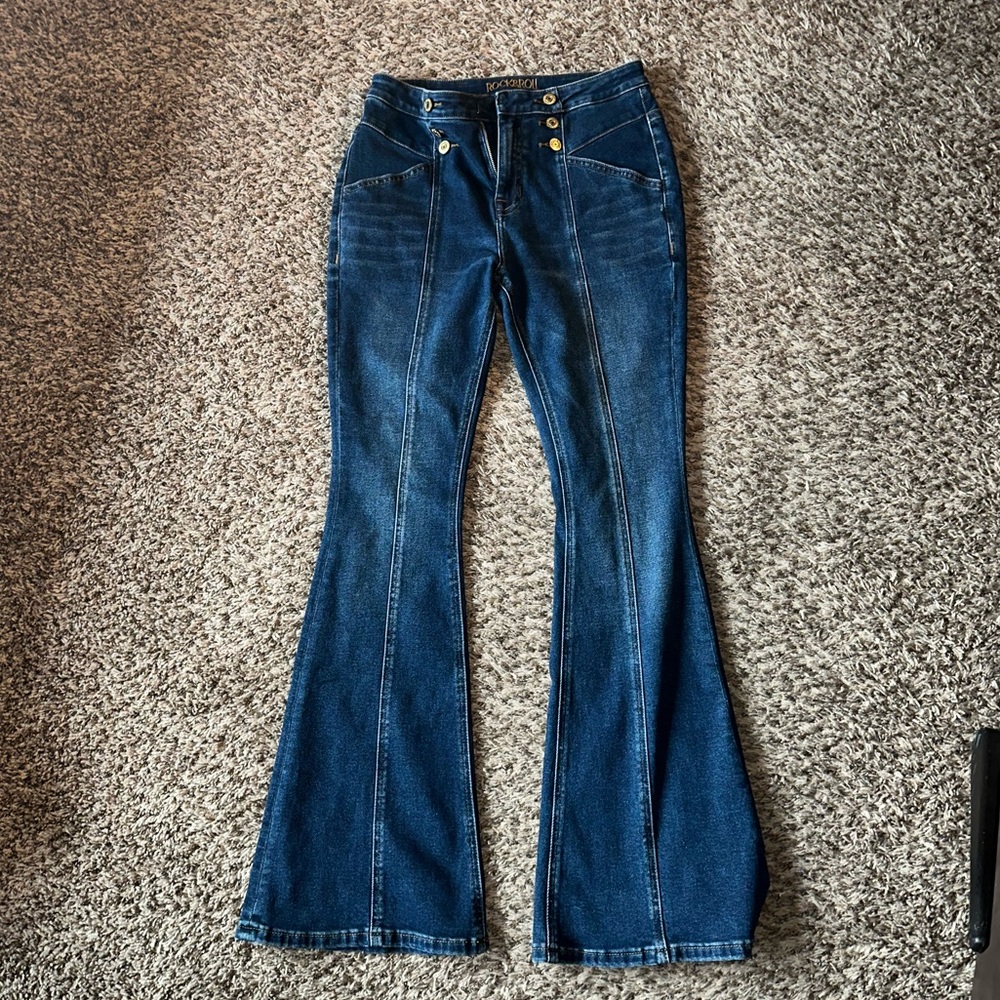 Rock and Roll Denim high waisted flare jeans
